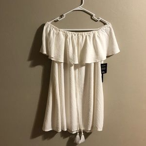 NWT Creamy white off the shoulder Lulus dress